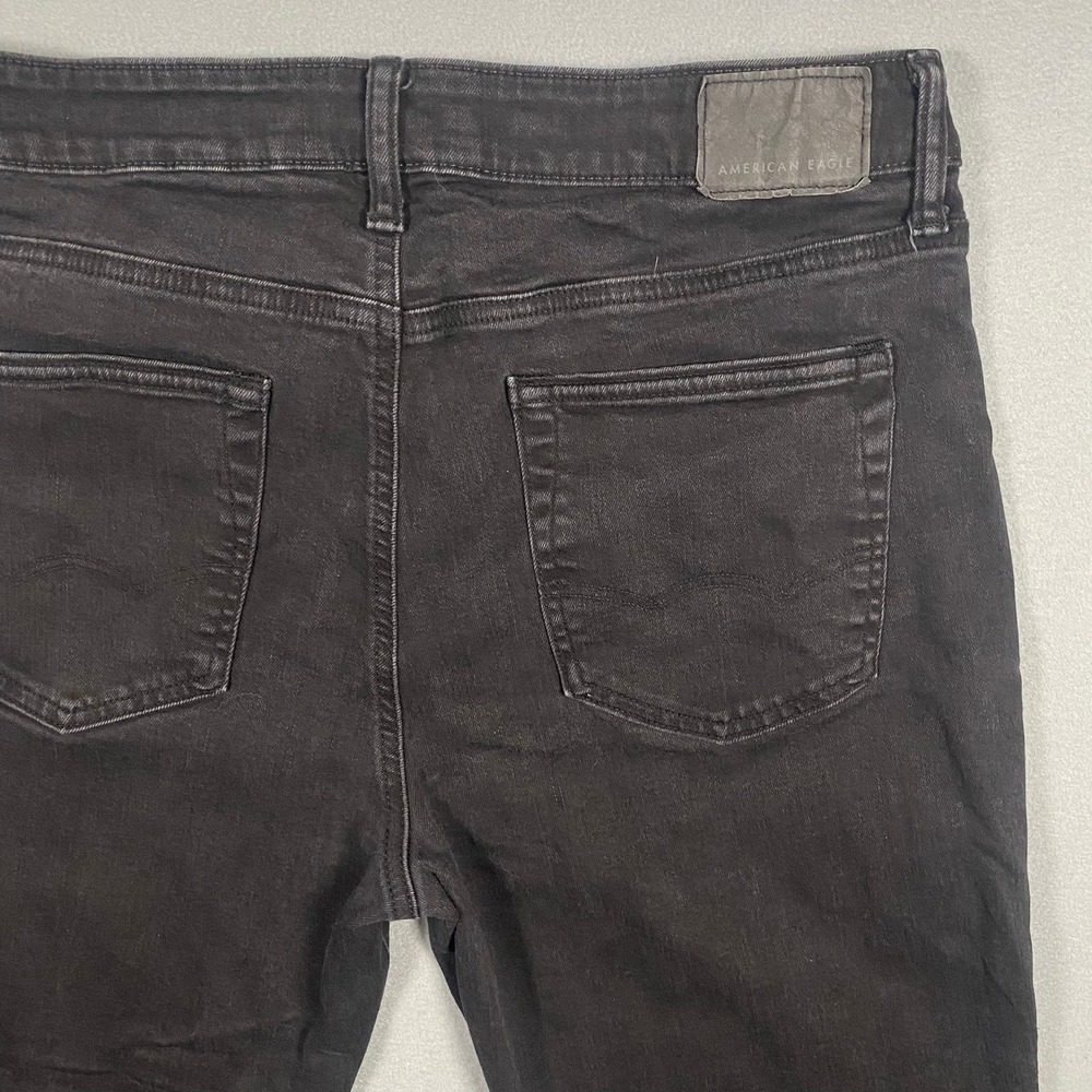 American Eagle Athletic Fit Black Jeans Mens 34x30 Stretch Denim Tapered Leg